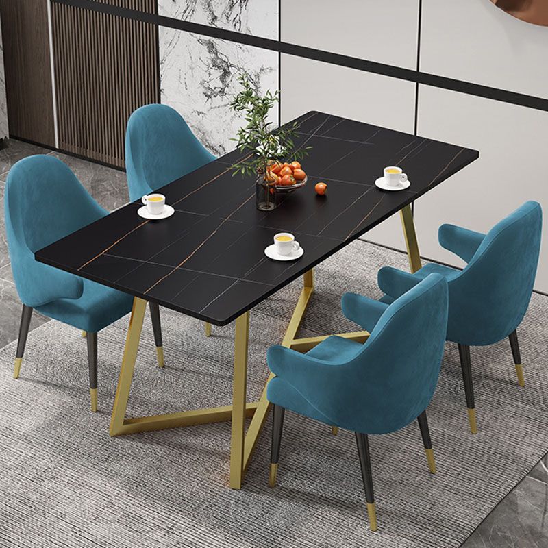 Glam Style 1/2/5 Pieces Dining Table Set Sintered Stone Table and Chair Set Clearhalo 'Dining Room Sets' 'Dining Tables & Seating' 'dining_room_set' 'furn' 'furn_dining_room_set' 'Furniture' 'furniture_dining_room_set' 'Kitchen & Dining Furniture' 'kitchen&dining_furn' 'kitchen' 1200x1200_8fc81c82-acb2-4587-b48b-d28a9bea1d7c