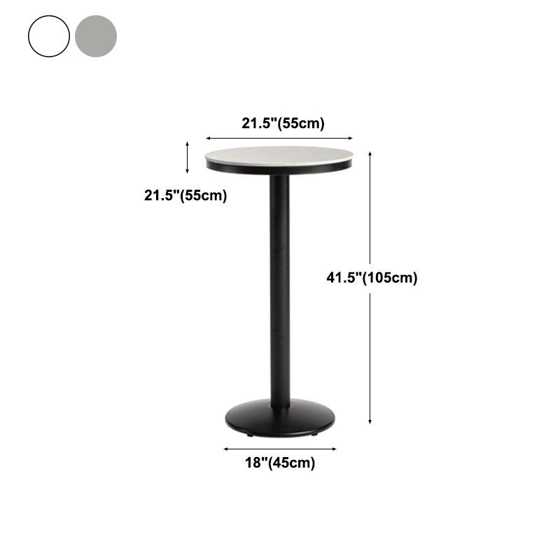 Industrial Style Marble Cocktail Bar Table Black Metal Base Bar Table Clearhalo 'Bar Furniture' 'Bar Tables' 'bar_tables' 'furn' 'furn_bar_tables' 'Furniture' 'furniture_bar_tables' 'Kitchen & Dining Furniture' 'kitchen&dining_furn' 'kitchen' 1200x1200_8fc943fa-567e-4883-b2ff-d189a005df7e