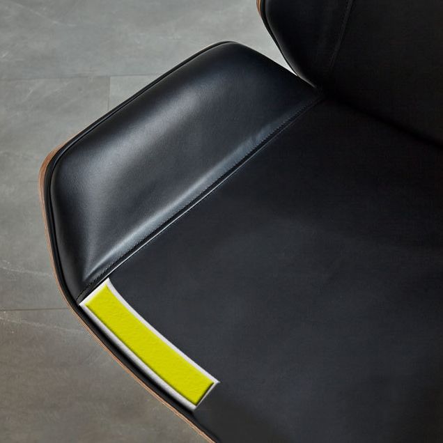 Chaise pivotante en cuir moderne chaise de bureau de hauteur de siège réglable sans bras avec roues