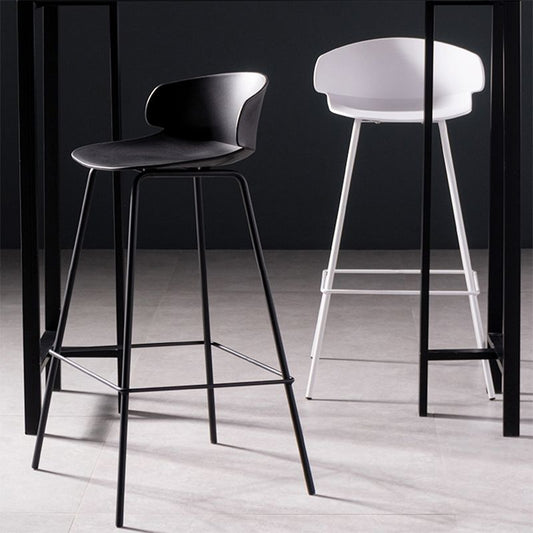 Contemporary Style Bar Stool Plastic Counter Bar Stool with Metal Legs Clearhalo 'Bar Furniture' 'Bar Stools' 'bar_stools' 'furn' 'furn_bar_stools' 'Furniture' 'furniture_bar_stools' 'Kitchen & Dining Furniture' 1200x1200_8fcc0ad1-c95e-4268-999f-235dfcd91837