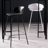 Contemporary Style Bar Stool Plastic Counter Bar Stool with Metal Legs Clearhalo 'Bar Furniture' 'Bar Stools' 'bar_stools' 'furn' 'furn_bar_stools' 'Furniture' 'furniture_bar_stools' 'Kitchen & Dining Furniture' 1200x1200_8fcc0ad1-c95e-4268-999f-235dfcd91837