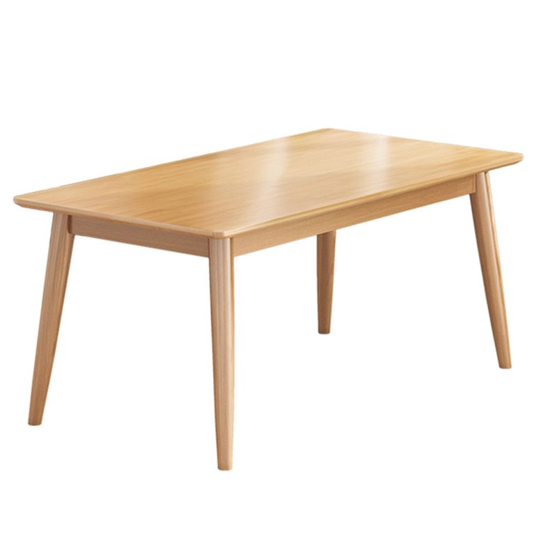 Rectangle 4 Legs Modern Dining Table Wood Color Fixed Table of Solid Wood Clearhalo ' dining_table' 'Dining Tables & Seating' 'Dining Tables' 'furn' 'furn_dining_table' 'Furniture' 'furniture_dining_table' 'Kitchen & Dining Furniture' 'kitchen&dining_furn' 'kitchen' 'kitchen_dining_table' 1200x1200_8fccfd8a-4634-4e1c-811d-081ab5e003a1