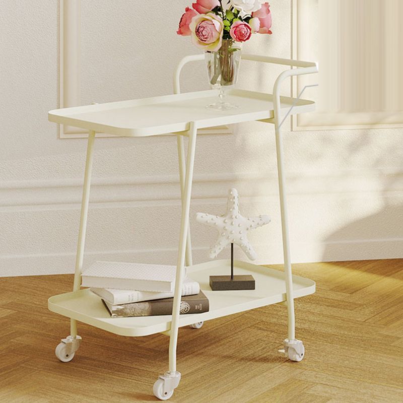 22"H Contemporary Corner Table Metal Double Tier Accent Side Table Clearhalo 'Coffee & Accent Tables' 'End & Side Tables' 'end_side_tables' 'furn' 'furn_end_side_tables' 'Furniture' 'Living Room Furniture' 1200x1200_8fcd39c9-dc1c-46c7-a7fe-c290d17845cd