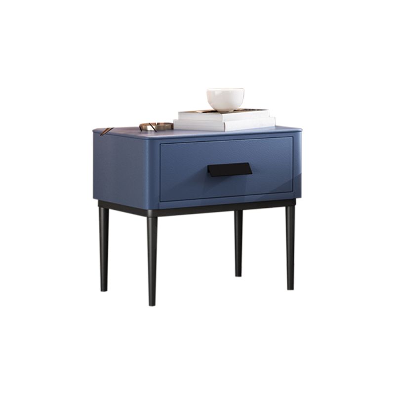 Mesa de noche moderna del gabinete de la cama y de cuero falso, 20 "L x 16" W x 18.5 "H