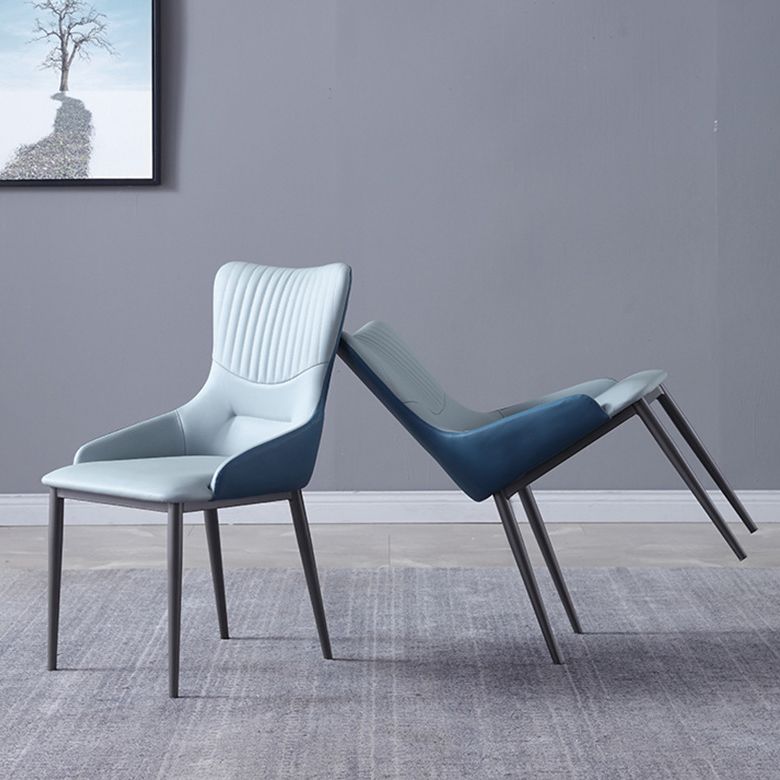 金属製の脚のキッチン用の現代の椅子アームレスサイドチェア