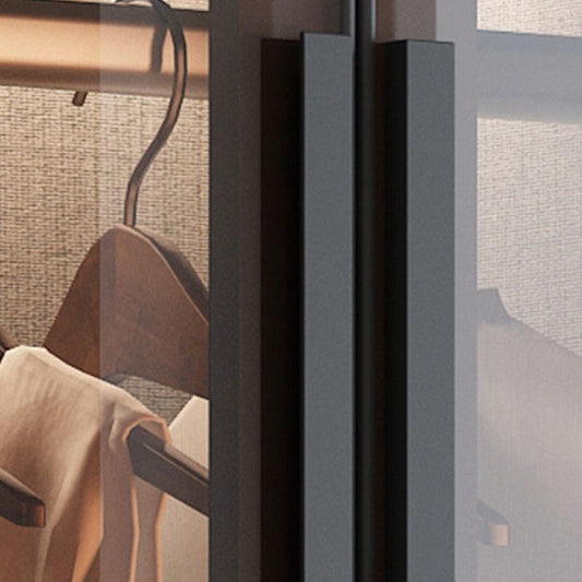 Hedendaagse stijl garderobe grijze kleur houten garderobe kast met planken