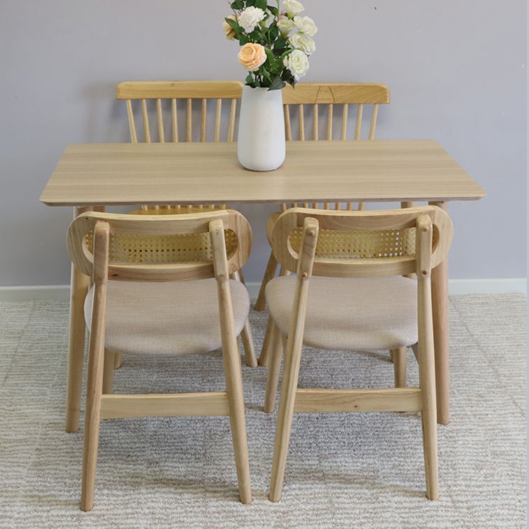 Upholstered Armless Dining Chairs Rattan Side Chairs with Wood Legs (Set of 2) Clearhalo ' kitchen&dining_furn' 'Dining Chairs' 'Dining Tables & Seating' 'dining_chair' 'furn' 'furn_dining_chair' 'Furniture' 'furniture_dining_chair' 'Kitchen & Dining Furniture' 'kitchen' 1200x1200_8fd2dc9a-7a4d-415c-b4ed-82065b07b652