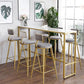 Glam Pub Height Dining Table Stone and White Bar Table for Living Room Clearhalo 'Bar Furniture' 'Bar Tables' 'bar_tables' 'furn' 'furn_bar_tables' 'Furniture' 'Kitchen & Dining Furniture' 1200x1200_8fd371c3-cbe3-4195-99bd-d6e27d16b5ee