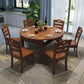 Modern Style Dining Table Solid Wood Butterfly Leaf Dining Table for Kitchen Use Clearhalo 'Dining Tables & Seating' 'Dining Tables' 'dining_table' 'furn' 'furn_dining_table' 'Furniture' 'Kitchen & Dining Furniture' 1200x1200_8fd70467-a6c1-4405-bba7-27b823204dee