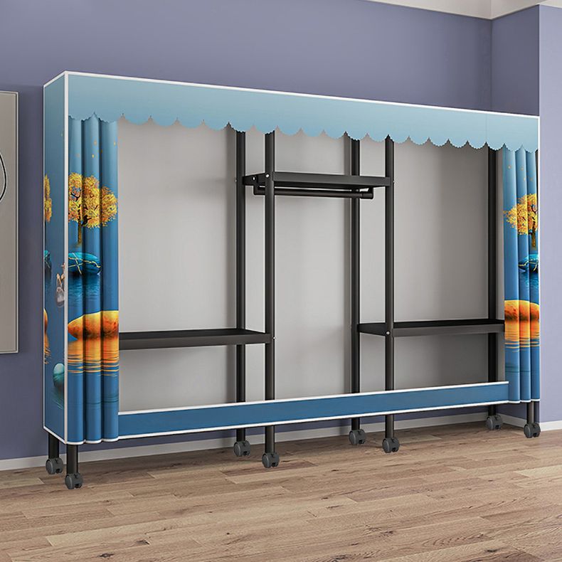 Armadio in stile contemporaneo armadio armadio in acciaio con asta di abbigliamento