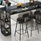 Glam Indoor Bar Eettafel Rechthoekige barkruktafel met opbergruimte