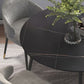 Metal and Slate Table Glam Style Home Living Room Round Dining Table