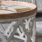 Rustic Drum Side Table Solid Wood Sofa Side Accent Table in Distressed White Clearhalo 'Coffee & Accent Tables' 'End & Side Tables' 'end_side_tables' 'furn' 'furn_end_side_tables' 'Furniture' 'Living Room Furniture' 1200x1200_8fdc3beb-f24a-44ff-87d6-0c186ea5727c