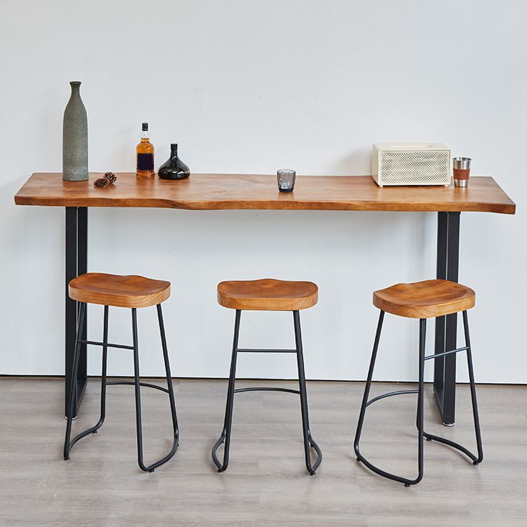 Modern Rectangle Solid Wood Bar Table Set 1/2/4/5/9 Pieces Counter Table with Stools Clearhalo 'Bar Furniture' 'furn' 'furn_home_bar_bar_sets' 'Furniture' 'Home Bars & Bar Sets' 'home_bar_bar_sets' 'Kitchen & Dining Furniture' 1200x1200_8fdc424c-67ca-47a2-a717-955df094cc42