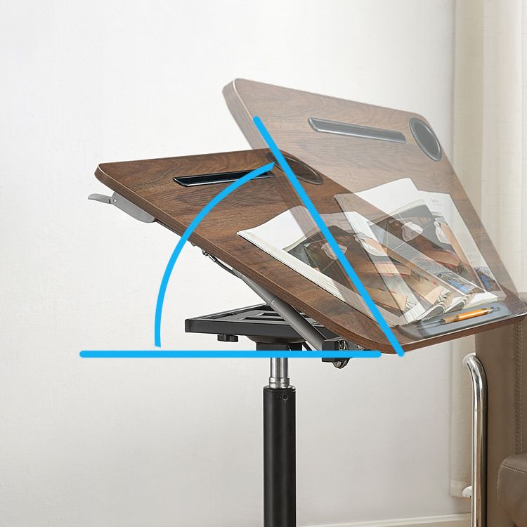 Eigentijds gebogen schrijfbureau voetstuk vouwkantoor bureau