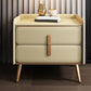 Solid Wood Bedside Cabinet Modern Bed Nightstand with 2 Drawers