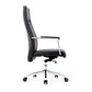 Contemporary Arm Chair Fixed Arms Wheels Black Leather High Back Chair Clearhalo 'furn' 'furn_office_chair' 'Furniture' 'Office Chairs' 'Office Furniture' 'office_chair' 1200x1200_8fdeea3c-10fc-4fe2-8fe9-a775ac9c23ec