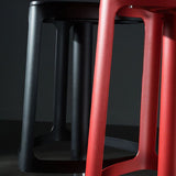 Contemporary Indoor Armless Backless Bar Stool with Metal Legs