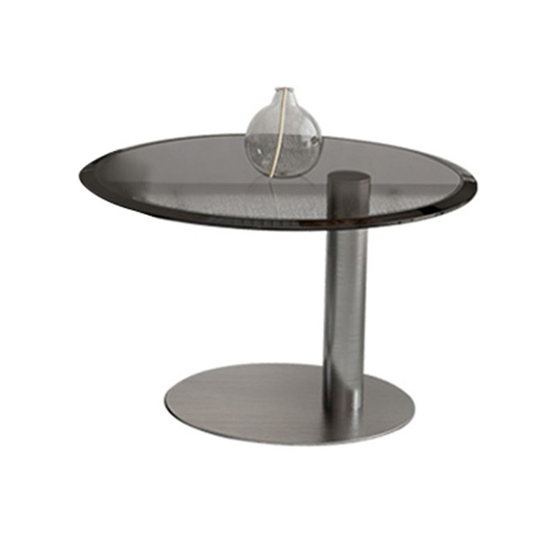 Glass Top Coffee or End Table Black Abstract Coffee Cocktail Table