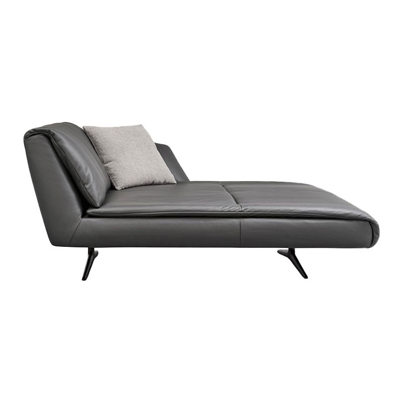 Modern Cushioned Chaise Lounge Leather Recessed Arms Chaise with Pillow Clearhalo 'Chairs & Seating' 'Chaise Lounge' 'chaise_lounge' 'furn' 'furn_chaise_lounge' 'Furniture' 'Living Room Furniture' 1200x1200_8fe0b03e-5d86-4b83-9073-7ca162260e68