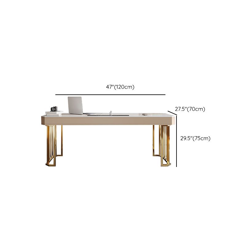 0/6-cassetto scrivania scrivania da ufficio a forma di rettangolare in bianco