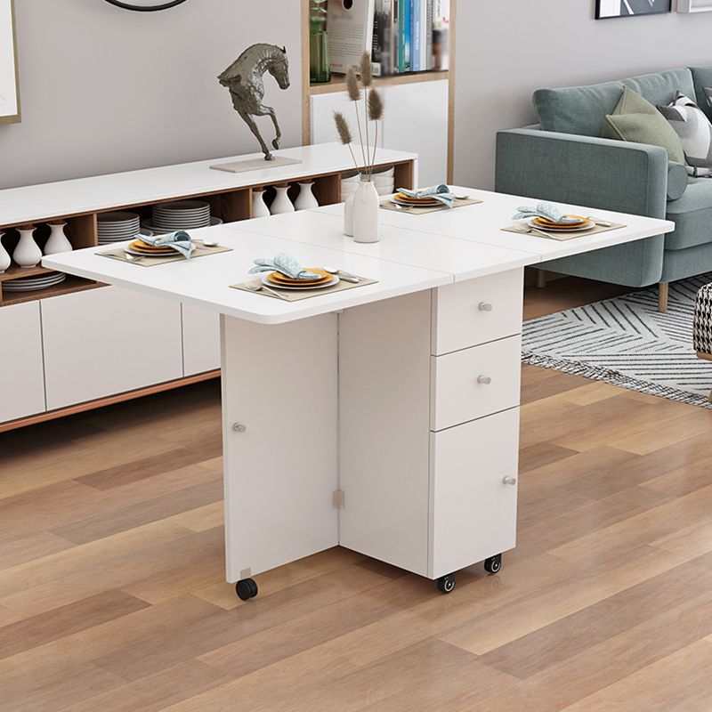 Wood Mid-Century Rectangle Table Wooden Top Table with Drop Leaf Clearhalo ' dining_table' 'Dining Tables & Seating' 'Dining Tables' 'furn' 'furn_dining_table' 'Furniture' 'furniture_dining_table' 'Kitchen & Dining Furniture' 'kitchen&dining_furn' 'kitchen' 'kitchen_dining_table' 1200x1200_8fe3f2b1-8235-41a1-821d-499e6399a159