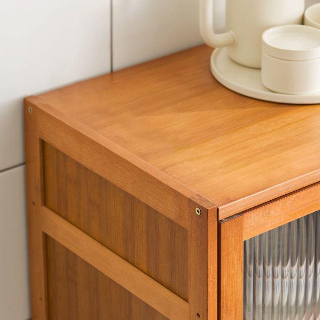 Zeitgenössischer Sideboardschrank Bambus Sideboard mit Türen für Küche