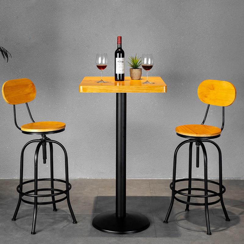 1/2/3 Pieces Industrial Style Round Bar Table Set Solid Wood Bistro Set Clearhalo 'Bar Furniture' 'furn' 'furn_home_bar_bar_sets' 'Furniture' 'Home Bars & Bar Sets' 'home_bar_bar_sets' 'Kitchen & Dining Furniture' 1200x1200_8fe4fc60-a321-4cea-a09d-a762c0ad7d1f