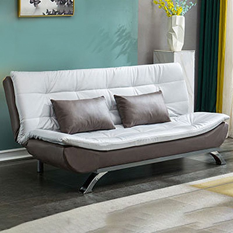 フェイクレザーソファ35.43 "Hリビングルーム用のアームレスコンバーチブルソファ