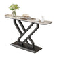 Glam Console Accent Table Antique Finish Console Table in Stone