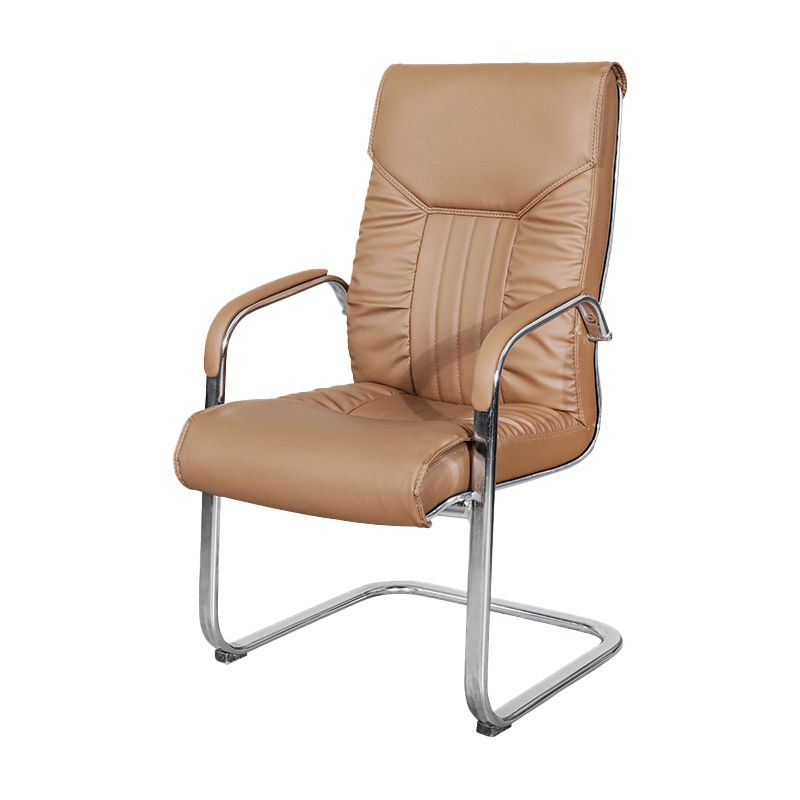 Modern Fixed Arms Office Chair Leather Task Chair for Office Clearhalo 'furn' 'furn_office_chair' 'Furniture' 'Office Chairs' 'Office Furniture' 'office_chair' 1200x1200_8fe89f8d-39d8-491e-a8c0-010d38a724d9
