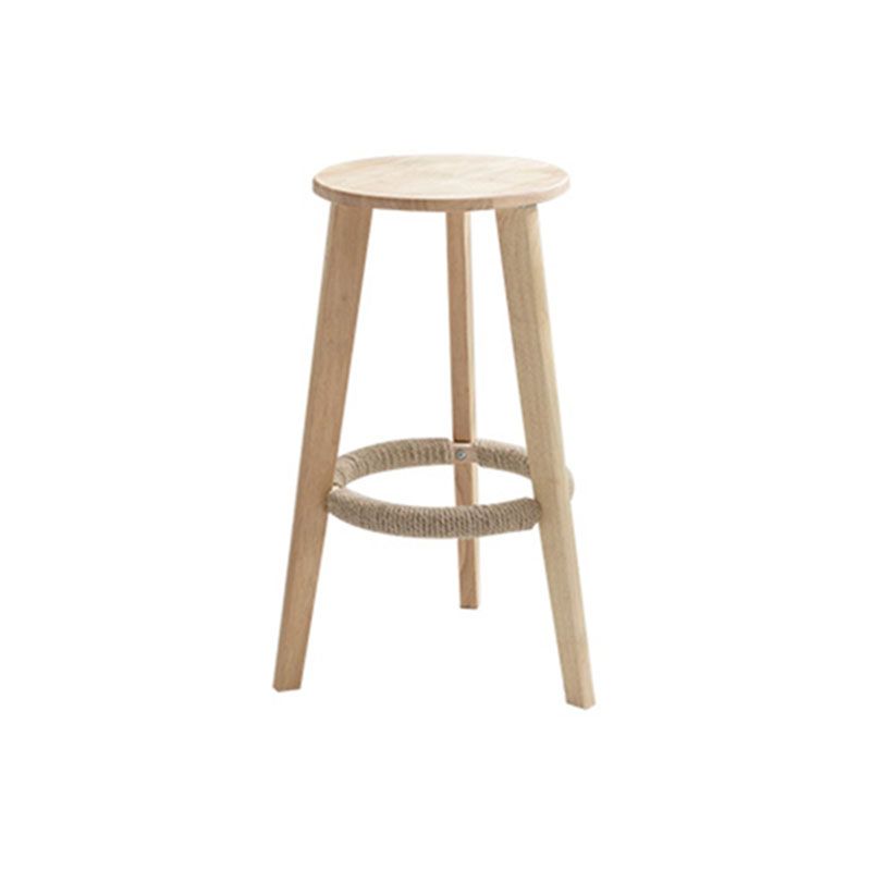 Industrial Rubberwood Stackable Simple Barstool Indoor Tall Stool with Round Seat Clearhalo 'Bar Furniture' 'Bar Stools' 'bar_stools' 'furn' 'furn_bar_stools' 'furniture_bar_stools' 'Kitchen & Dining Furniture' 'kitchen&dining_furn' 'kitchen' 'kitchen_furn' Furniture' 1200x1200_8fe9d174-72d6-4667-b3a6-d4404cbb4d0b