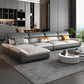 Contemporary Grey Faux Leather Sectional Pillow Top Arm Stain-Resistant Sofa and Chaise Clearhalo 'furn' 'furn_sectionals' 'Furniture' 'furniture_sectionals' 'kitchen' 'kitchen_sectionals' 'Living Room Furniture' 'Sectionals' 1200x1200_8fea5e0d-cf90-4b7f-9405-6af64e728f69