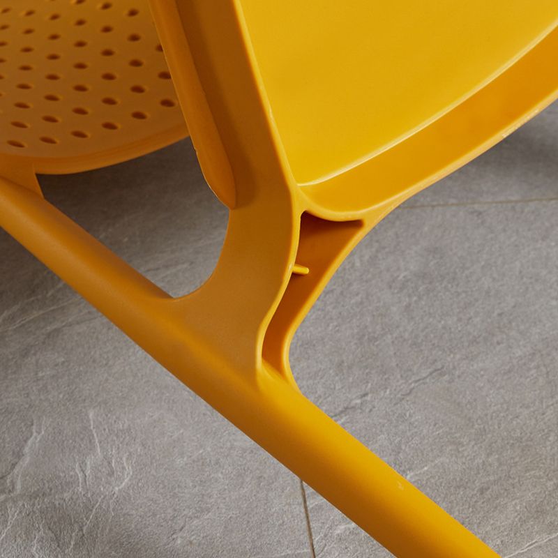 モダンホームキッチンチェアオープンバックプラスチック製ダイニングサイドチェア