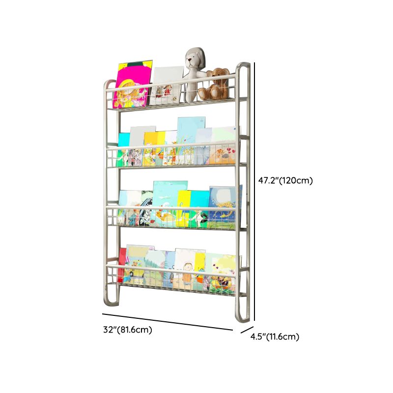 Floating Contemporary Bookcase Metal Closed Back Bookshelf with Shelves Clearhalo 'Bookcases' 'furn' 'furn_bookcases' 'Furniture' 'Office Furniture' 1200x1200_8feab0b5-103f-4747-a78f-2358f1951884