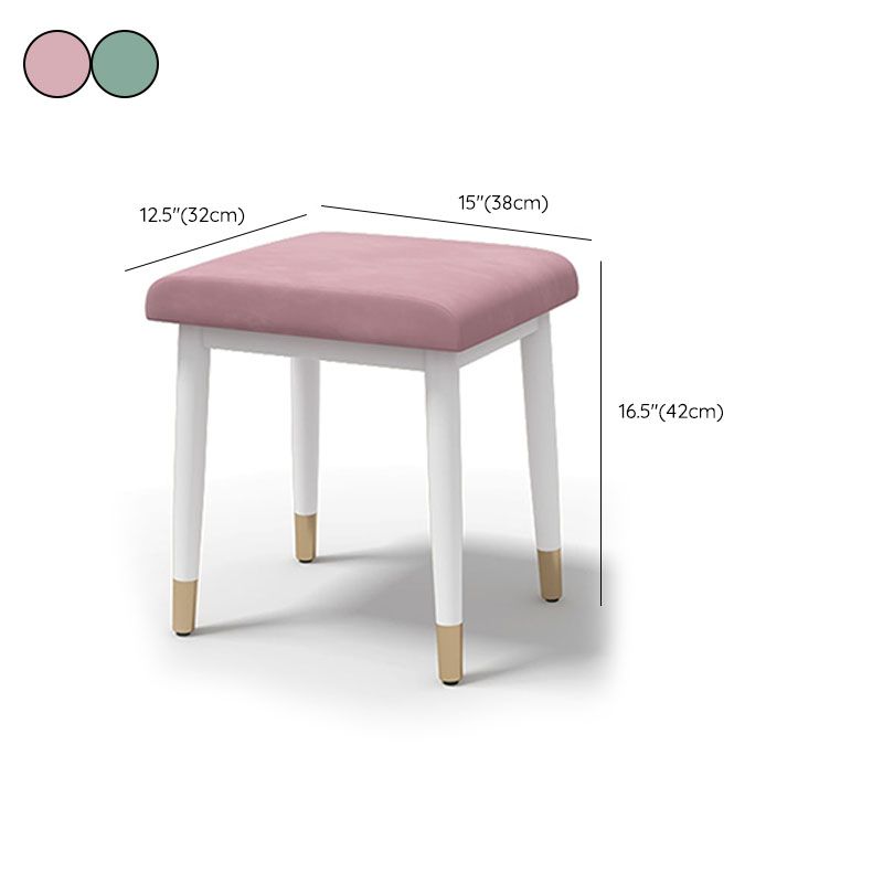 Glam Ottoman Velvet Upholstered Solid Color Square Ottoman with Metal Legs Clearhalo 'furn' 'furn_ottomans_poufs' 'Furniture' 'Living Room Furniture' 'Ottomans & Poufs' 'ottomans_poufs' 1200x1200_8febbaae-31a1-4123-b647-32502dbe573b