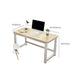 Rectangular Shaped Office Writing Table Wood in Natural with Metal Legs Clearhalo 'furn' 'furn_office_desk' 'Furniture' 'Office Desks' 'Office Furniture' 'office_desk' 1200x1200_8fec21e6-1072-4905-b575-a22c5dd1a505