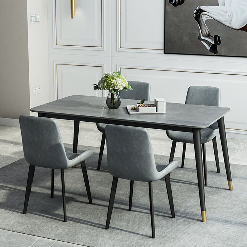 Simple Style 1/5/7 Pieces Dining Set Gray Stone Top Table Kitchen Set for Dining Room Clearhalo 'Dining Room Sets' 'Dining Tables & Seating' 'dining_room_set' 'furn' 'furn_dining_room_set' 'Furniture' 'furniture_dining_room_set' 'Kitchen & Dining Furniture' 'kitchen&dining_furn' 'kitchen' 1200x1200_8fef1a8e-8408-4ada-ab98-c06c336f555a