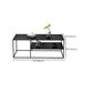 Black Finish Metal Rectangular Coffee Cocktail Table with Storage Shelf Clearhalo 'Coffee & Accent Tables' 'Coffee Tables' 'coffee_tables' 'furn' 'furn_coffee_tables' 'Furniture' 'Living Room Furniture' 1200x1200_8fefc716-8e18-4f98-9c07-ab69f00f394b
