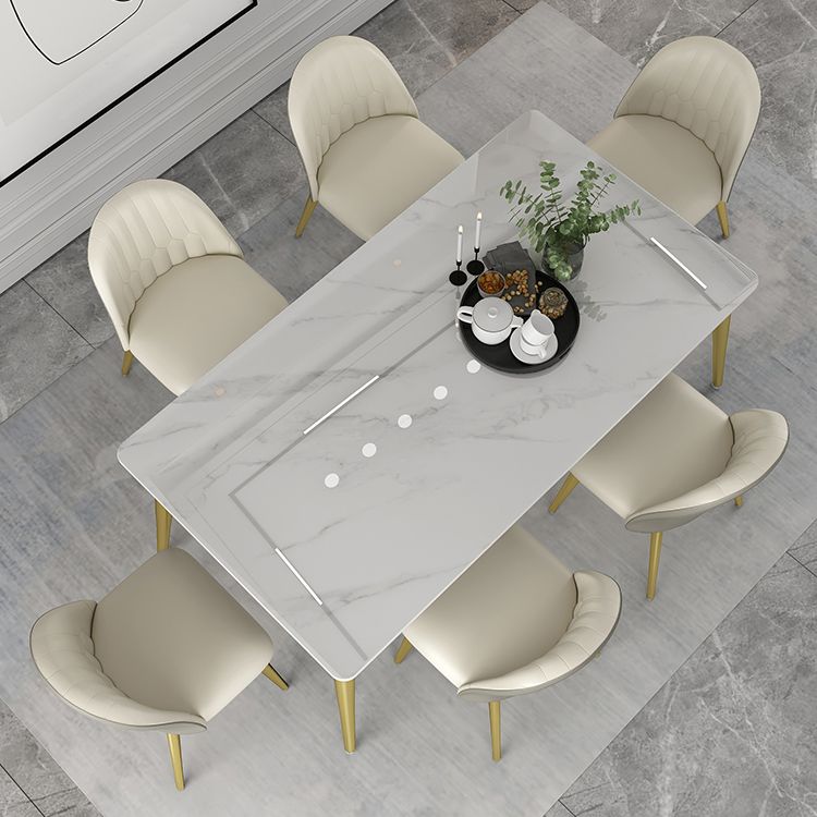 Minimalist Sintered Stone White Dining Set White Standard Dining Set for Kitchen Clearhalo 'Dining Room Sets' 'Dining Tables & Seating' 'dining_room_set' 'furn' 'furn_dining_room_set' 'Furniture' 'furniture_dining_room_set' 'Kitchen & Dining Furniture' 'kitchen&dining_furn' 'kitchen' 1200x1200_8ff0a36f-4481-45e6-9822-f5ad21bb4593