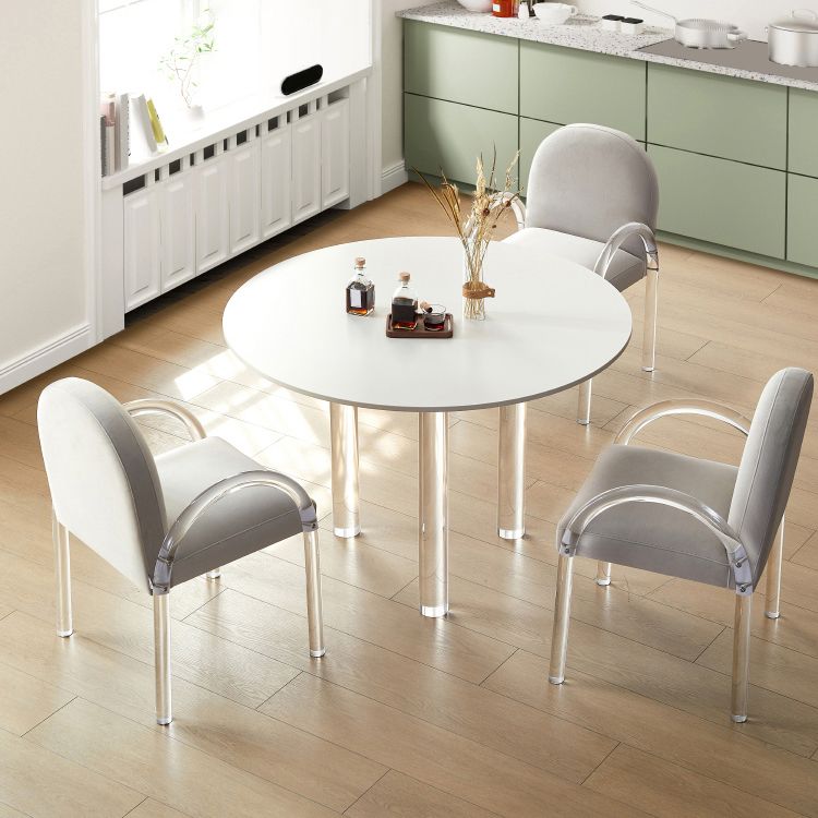 Silla de comedor acrílico transparente de estilo nórdico con tapizado para el hogar