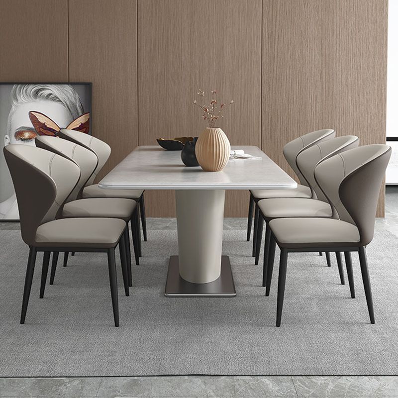 Contemporary Dining Chairs Armless Dining Chairs with Metal Legs for Kitchen Clearhalo 'Dining Chairs' 'Dining Tables & Seating' 'dining_chair' 'furn' 'furn_dining_chair' 'Furniture' 'Kitchen & Dining Furniture' 1200x1200_8ff15e8b-29da-4134-812e-04bb27ebd9e8