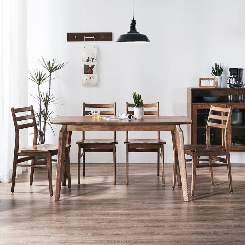 Solid Wood Dining Table Contemporary Style Dining Site Table with 4-foot Clearhalo 'Dining Tables & Seating' 'Dining Tables' 'dining_table' 'furn' 'furn_dining_table' 'Furniture' 'Kitchen & Dining Furniture' 1200x1200_8ff1c75e-ab44-4b48-917b-e13194cd3ac1