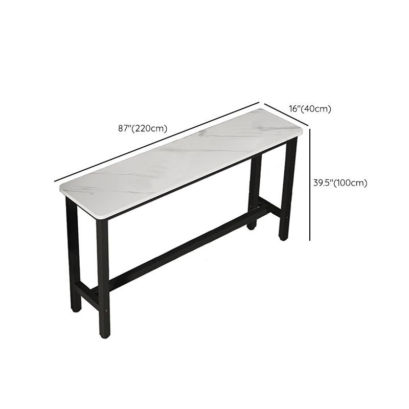 Rectangle Counter Height Pub Set 1/3/4/5/6/7 Pcs Iron Frame Bar Table and Stools Clearhalo 'Bar Furniture' 'furn' 'furn_home_bar_bar_sets' 'Furniture' 'Home Bars & Bar Sets' 'home_bar_bar_sets' 'Kitchen & Dining Furniture' 1200x1200_8ff1d680-5416-4acc-8d13-68c9106a0892