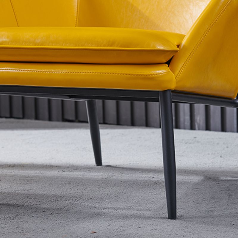 Mid-Century Modern Basic Four Leg Arm Chair Leather Accent Armchair for Living Room Clearhalo 'Accent Chairs' 'accent_chairs' 'Chairs & Seating' 'furn' 'furn_accent_chairs' 'Furniture' 'Living Room Furniture' 1200x1200_8ff1e9ed-611a-4e38-a283-8aa69c9b80d4