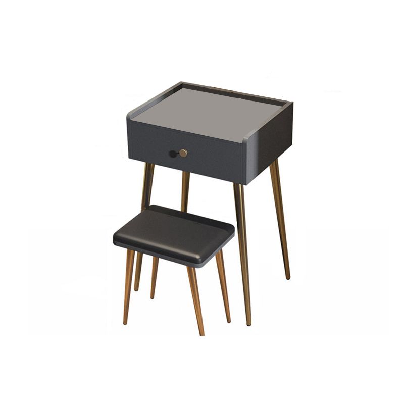 Tavolo da trucco rettangolare Top Vanity - Tavolo da trucco bianco/grigio alto 30,7 "