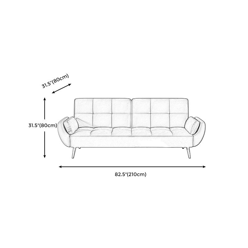 Contemporary Faux Leather and Velvet Reclining Convertible Settee Couch Clearhalo 'furn' 'furn_sofas' 'Furniture' 'Living Room Furniture' 'Sofa' 'sofas' 1200x1200_8ff3cab2-6fa2-4664-b661-1ed981f28b4b