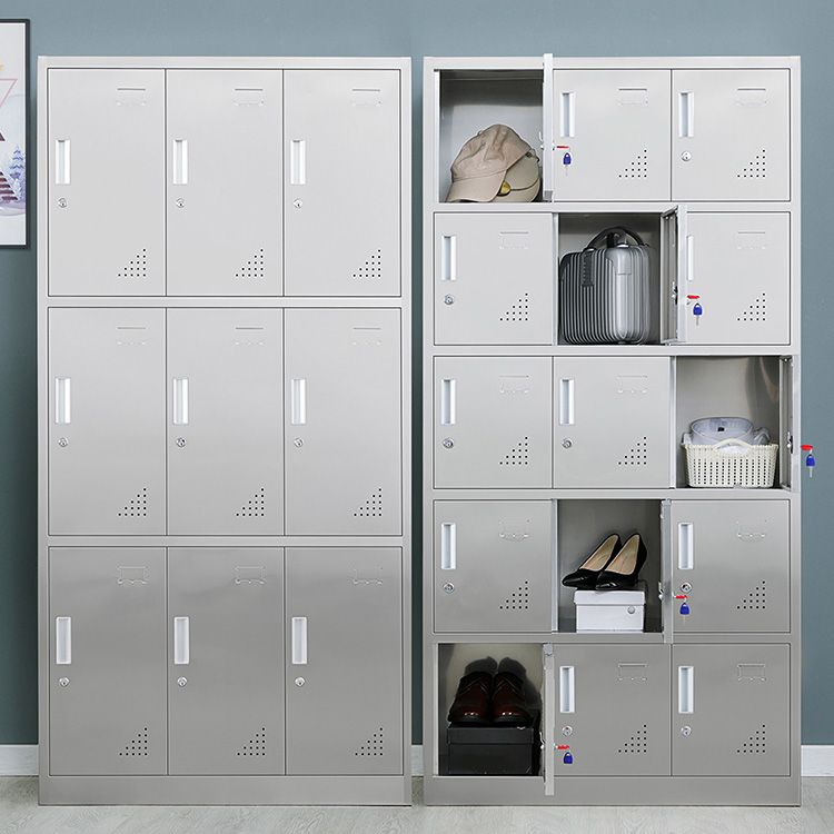 Metal Storage Cabinet for Bathroom Modern Cabinet with Hinged Doors Clearhalo 'Armoires & Wardrobes' 'armoires_wardrobes' 'Bedroom Furniture' 'furn' 'furn_armoires_wardrobes' 'Furniture' 1200x1200_8ff4ae84-646f-4c27-ab93-d96d0176b3c2