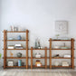 Modern Style Open Back Bookshelf Solid Wood Bookcase for Home