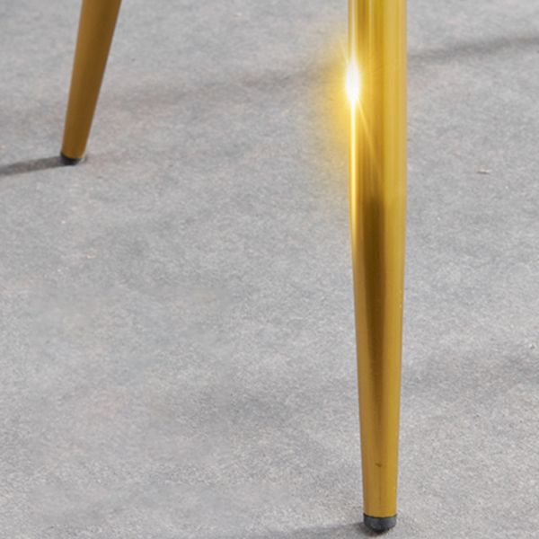 Glam Faux Leather Dining Chair Armless Metal Dining Room Chairs for Home Use Clearhalo ' kitchen&dining_furn' 'Dining Chairs' 'Dining Tables & Seating' 'dining_chair' 'furn' 'furn_dining_chair' 'Furniture' 'furniture_dining_chair' 'Kitchen & Dining Furniture' 'kitchen' 1200x1200_8ff4fa46-f0de-4b48-9a76-1e4236f81e91